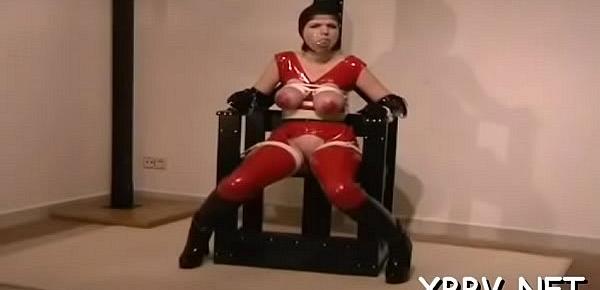  Overweight female tied up and forced to endure bdsm xxx